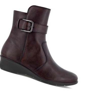 Women's Ecco Finola Ankle Boots Coffee | USA 13MQZ